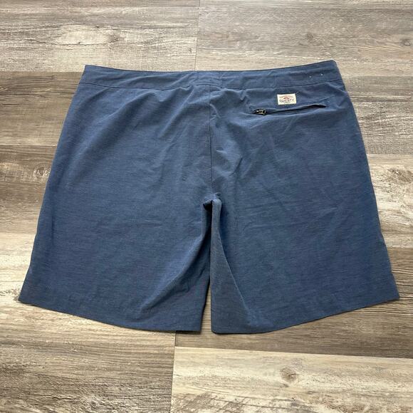 Faherty All Day Blue 4- Mens Outdoors Beach Performance Stretch Hybrid Shorts - Picture 2 of 13